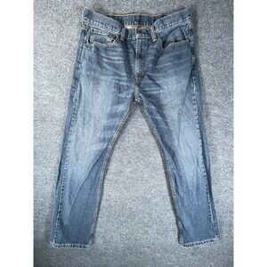 Levis 505 Jeans Men’s Size 34 X 32 Blue Denim Straight Regular Fit 100% Cotton